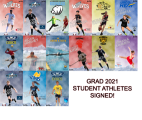 A collage of 15 athletes who signed on with post-secondary teams.