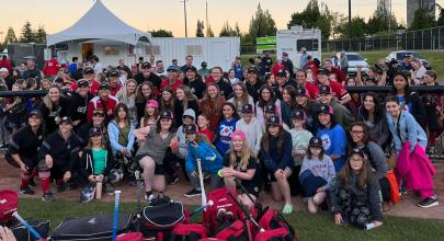 Softball Yukon's Sundog Program players are seen in Surrey B.C. 