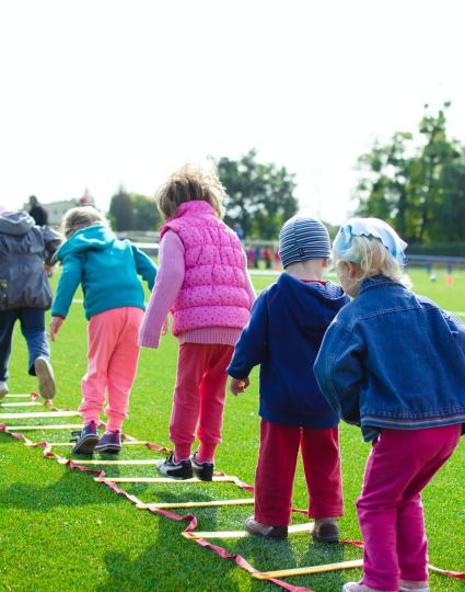 A stock image of kids being active.