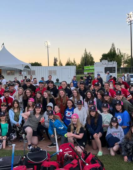 Softball Yukon's Sundog Program players are seen in Surrey B.C. 